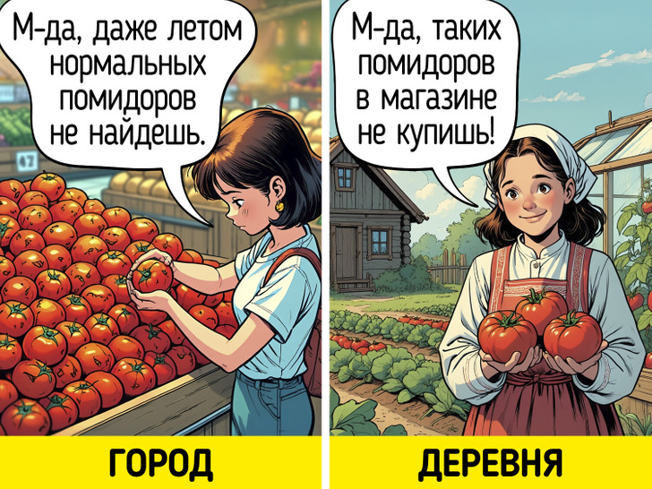 15 легких комиксов о том, что город и деревня — две разные вселенные / Sololaki