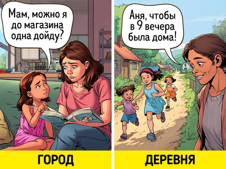 18 комиксов о том, что жизнь в городе и в деревне — это небо и земля, особенно летом