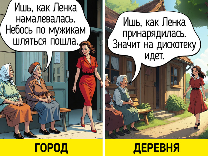 15 легких комиксов о том, что город и деревня — две разные вселенные / Sololaki